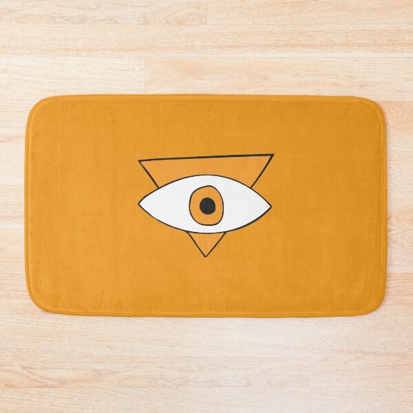 Artikelvorschau, Orange Evil Eye Dreieck "Glück" entworfen und verkauft von Mystikaa.