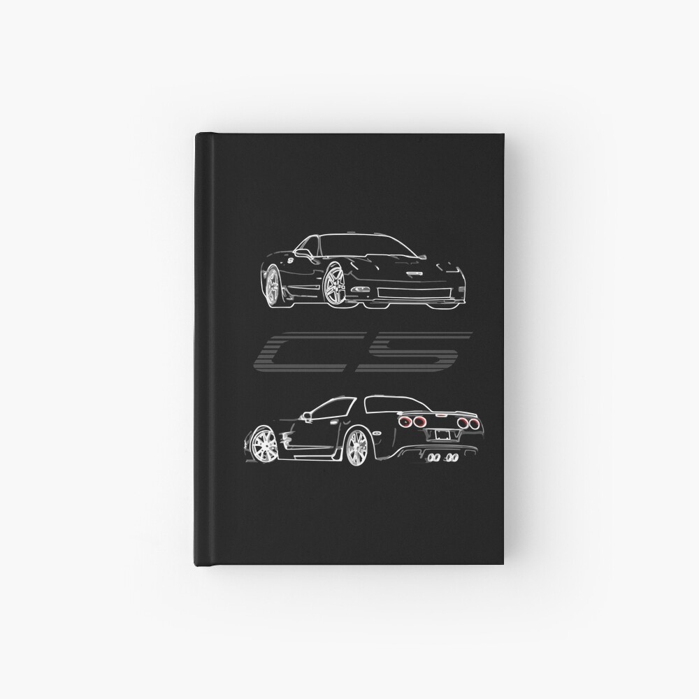 Corvette C5 Custom Outline Art Vette Hardcover Journal for Sale by  FromThe8Tees