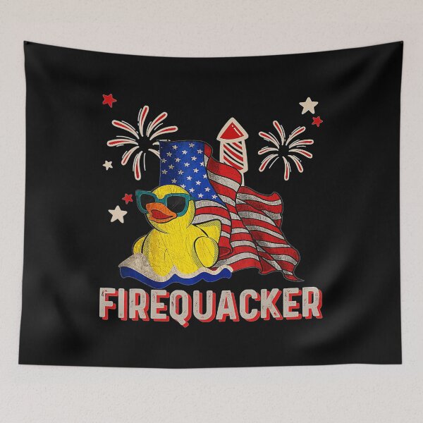 Item preview, Fourth Of July USA Patriotic Firecracker Rubber Duck  designed and sold by jessicaamazon.