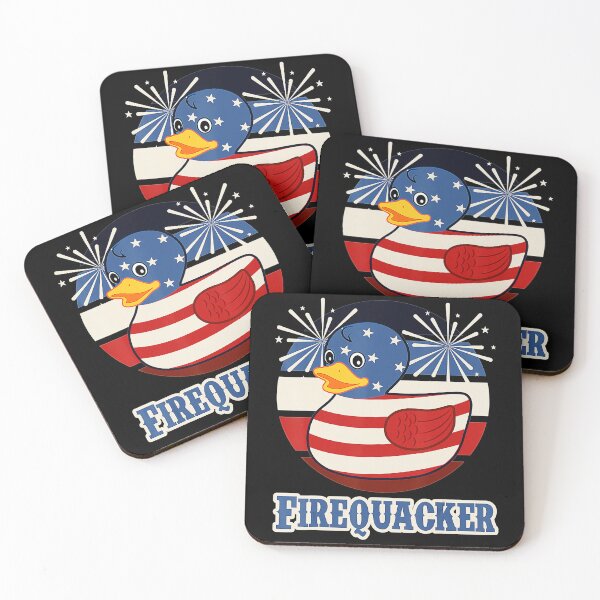 Item preview, Fourth Of July USA Patriotic Firecracker Rubber Duck  designed and sold by jessicaamazon.
