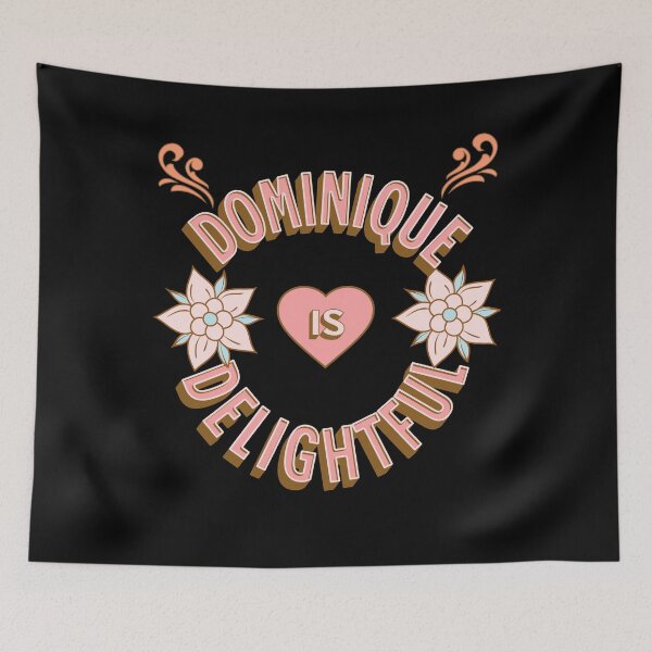 Item preview, Dominique is Delightful - First Names - Birthday Gifts - Alliteration Fans designed and sold by epicthoughts.