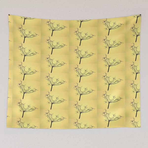 Item preview, Black branches on yellow background designed and sold by kadmil.