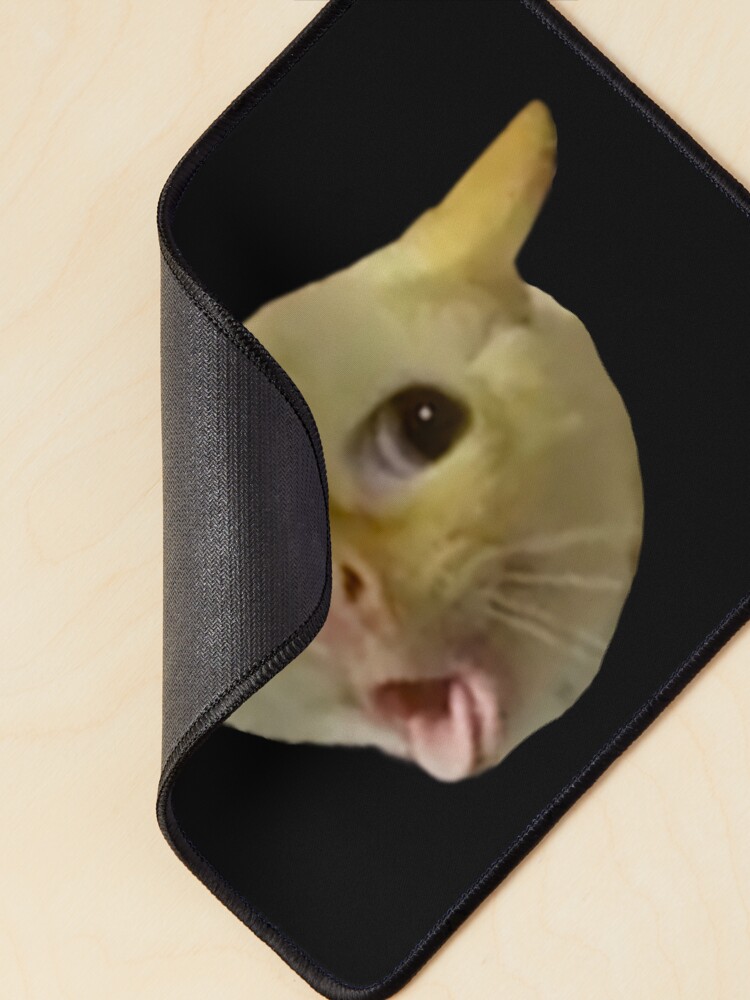 Cat Mouse Meme, Rubber Desktop Mat, Floppa Mouse Pad