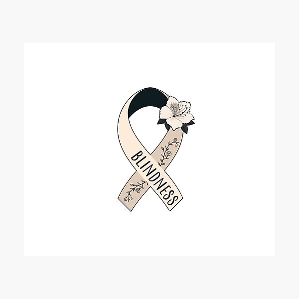 Item preview, Blindness Awareness, Blindness Ribbon designed and sold by AnsDesigns.