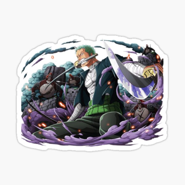 "One piece angry Roronoa Zoro Perfect Gift" Sticker by MelkerNyberg