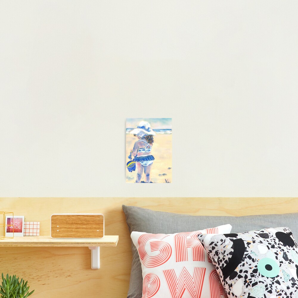 Little Chunky Thighs on the Beach (Pastel) Photographic Print