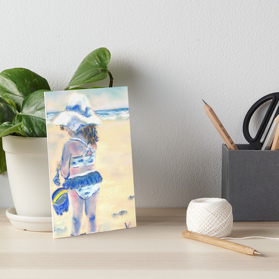 Little Chunky Thighs on the Beach (Pastel) Art Board Print