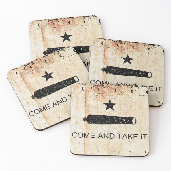 Item preview, Gonzales Battle Flag on Rusted Riveted Metal - Come and Take it designed and sold by MolonLabeArt.