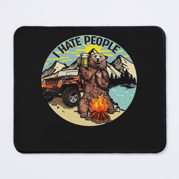 Item preview, i hate people bear camping T-Shirt designed and sold by ManneMagnusson.