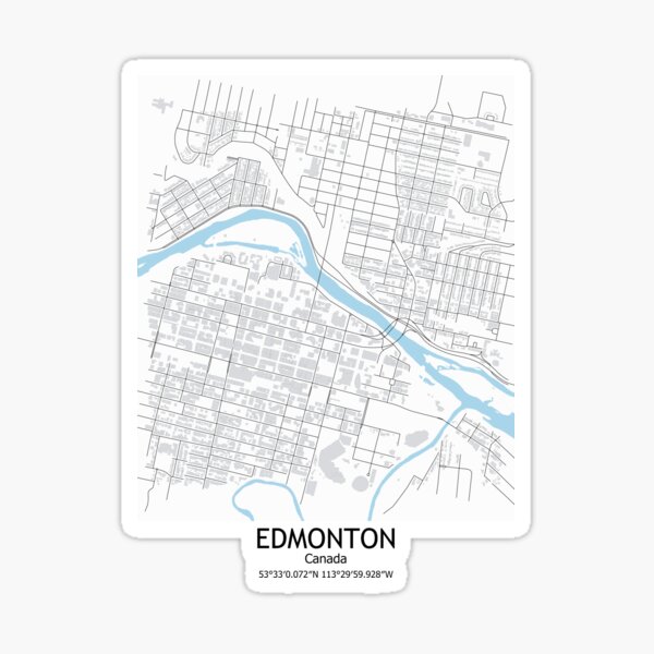 "Edmonton Alberta Capital City, Edmonton Canadian Map, Town City Map