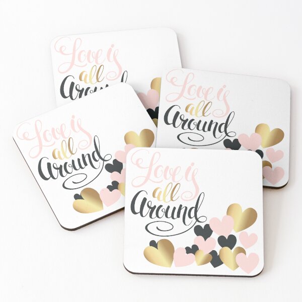 Item preview, Love Is All Around Romantic Typography designed and sold by risingrocket.