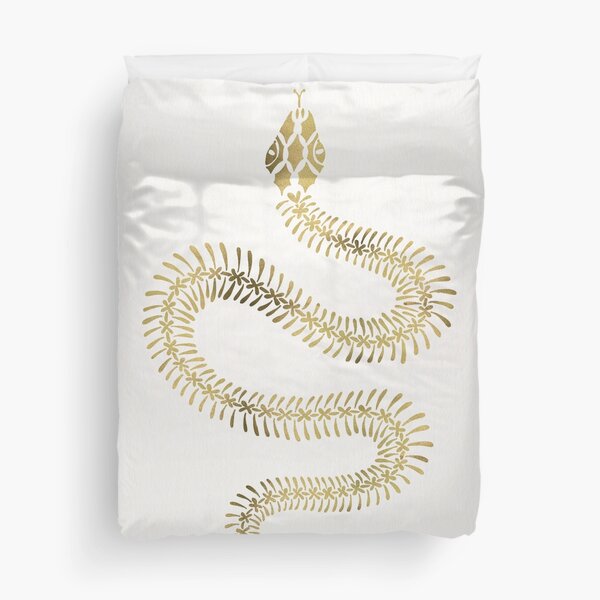 Snake Skeleton – Gold Duvet Cover