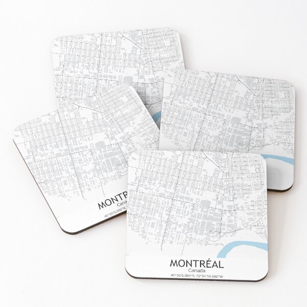 Item preview, Montreal Quebec Largest City, Montreal Canadian Map, Minimalist Wall Decor designed and sold by SirajDecors.
