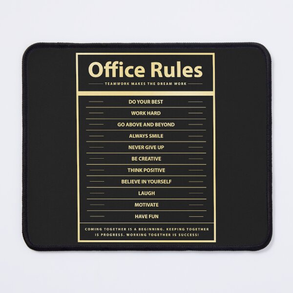 Item preview, Office Rules Company Office Team Inspiration designed and sold by SuccessHunters.