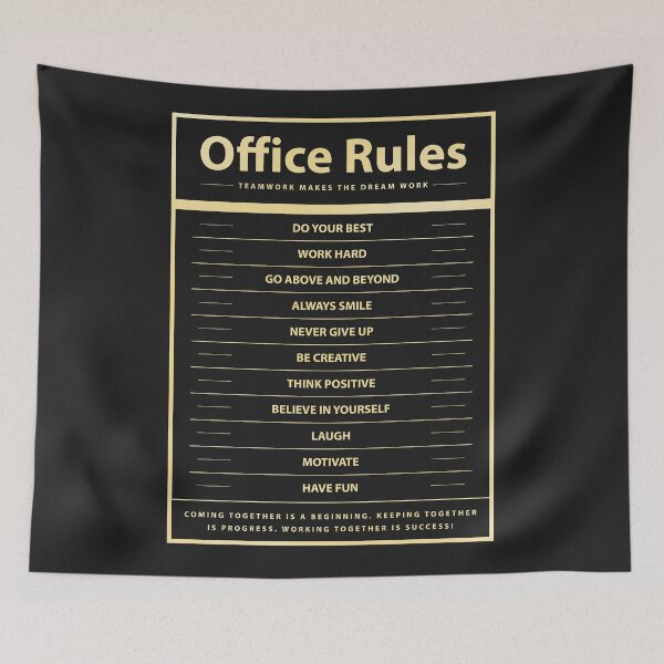 Item preview, Office Rules Company Office Team Inspiration designed and sold by SuccessHunters.