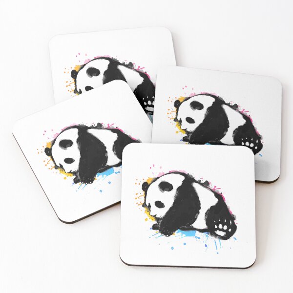 Item preview, Panda Colorful Watercolor Painting designed and sold by blackdogshop.