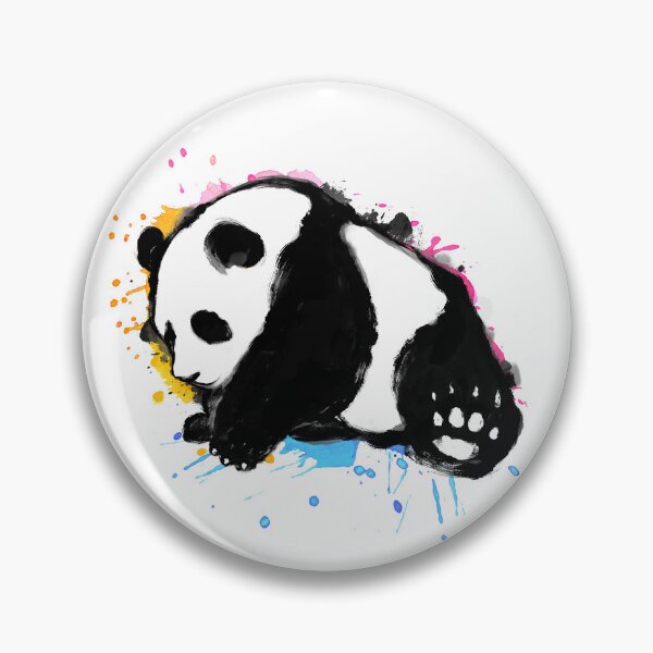 Item preview, Panda Colorful Watercolor Painting designed and sold by blackdogshop.
