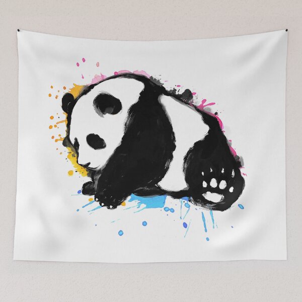 Item preview, Panda Colorful Watercolor Painting designed and sold by blackdogshop.