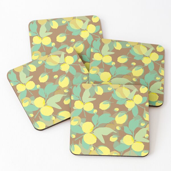 Item preview, Yellow Lemon With Brown Background Print. designed and sold by Print-Designs.