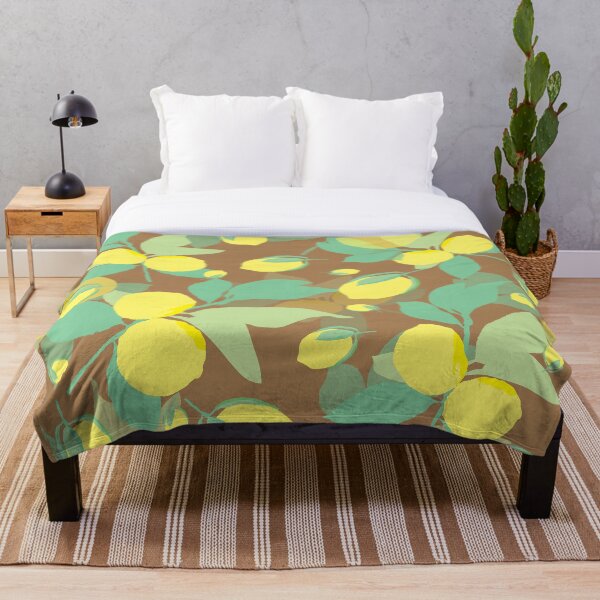 Item preview, Yellow Lemon With Brown Background Print. designed and sold by Print-Designs.