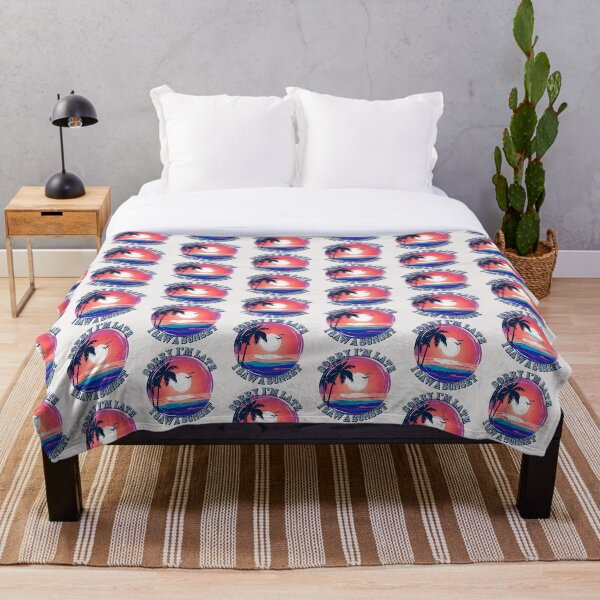 Item preview, ¡Atardecer azul retro verano 80's 90's! Lo siento, llegué tarde, ¡vi una puesta de sol! ¡Diseño del amante del amarillo de la salida del sol de la puesta del sol de la naturaleza! retro vintage diseño patrón colorido designed and sold by PressPixel.