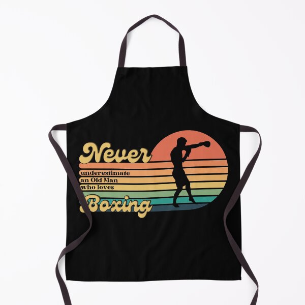 Item preview, never underestimate an old man who loves boxing retro vintage boxer fighter father's day gift designed and sold by Randa Ranmania.