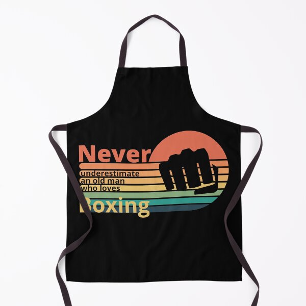 Item preview, never underestimate an old man who loves boxing retro vintage colors fathers day gift designed and sold by Randa Ranmania.