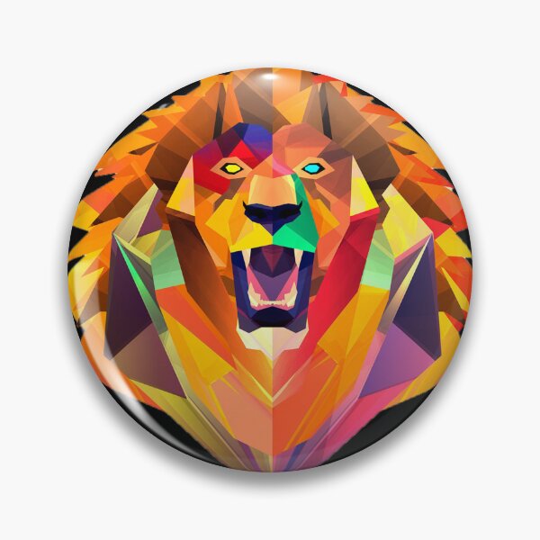 Artikelvorschau, Bunter Löwe - Trend 2023 Gold Red Orange Design entworfen und verkauft von lookupcare.