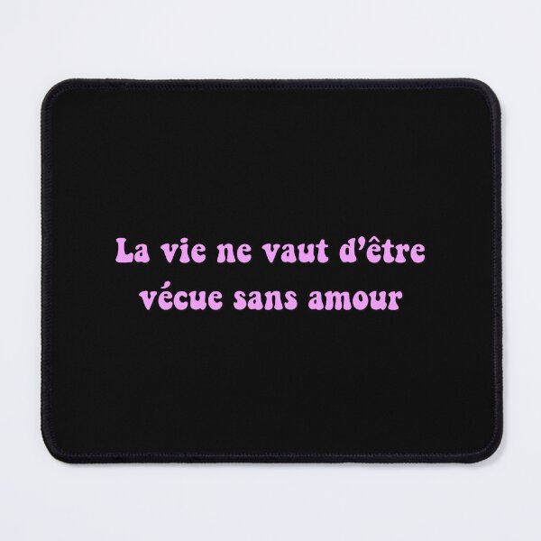 Aperçu de l'œuvre La vie ne vaut d'être vécue sans amour french quote Serge Gainsbourg créée et vendue par Rozbud.