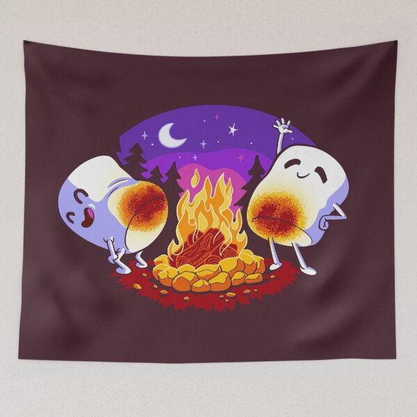 Item preview, Cute Campfire Marshmallows Roasting designed and sold by ctkrstudio.
