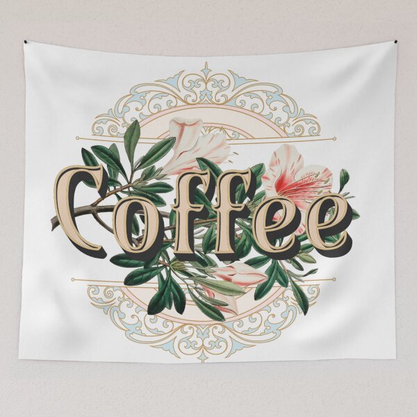 Item preview, I Love Coffee - pretty in pink floral designed and sold by ZinZoe.