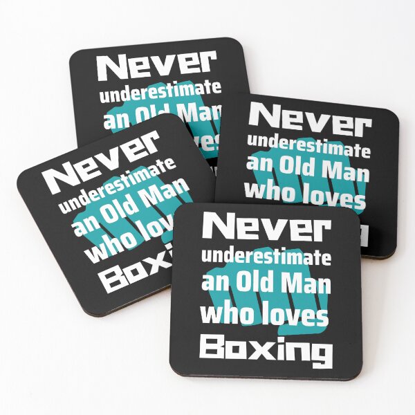 Item preview, never underestimate an old man who loves boxing fathers day designed and sold by Randa Ranmania.