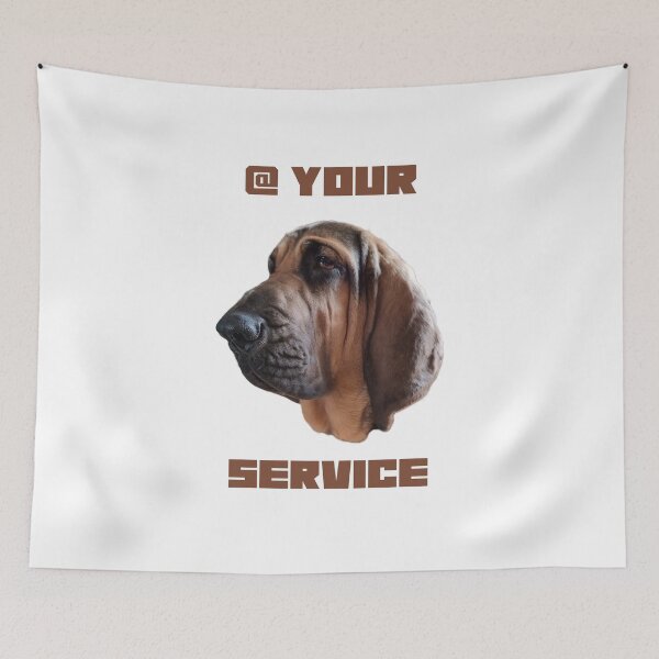 Item preview, Bloodhound dog mantrailing T-shirt K9 @ your service designed and sold by MayaAndNora.