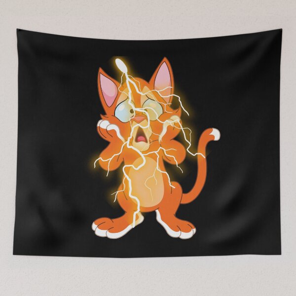 Item preview, Cat Lightning Frightened Kitten designed and sold by Javamba.