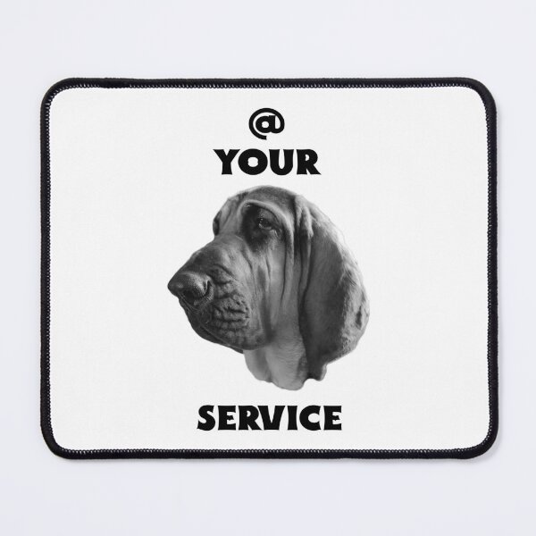 Item preview, Bloodhound dog mantrailing T-shirt K9 @ your service B&W designed and sold by MayaAndNora.