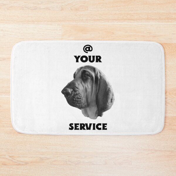 Item preview, Bloodhound dog mantrailing T-shirt K9 @ your service B&W designed and sold by MayaAndNora.