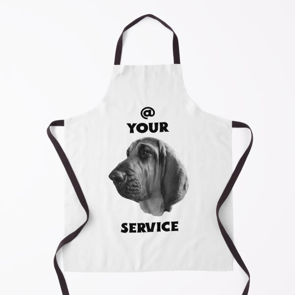 Item preview, Bloodhound dog mantrailing T-shirt K9 @ your service B&W designed and sold by MayaAndNora.
