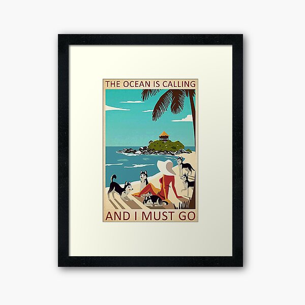 Item preview, Girl love husky beach life funny quotes designed and sold by Douglafa.