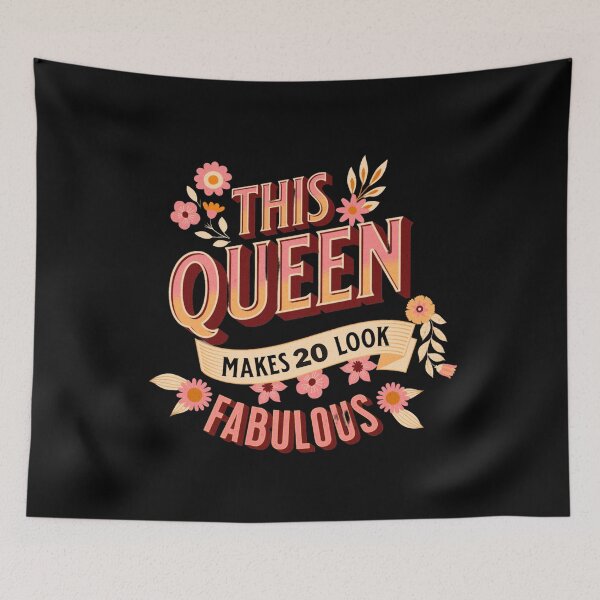 Item preview, Cute Quote For 20th Birthday Queen: This Queen Makes 20 Look Fabulous  designed and sold by AmeliaStore1.