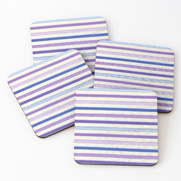 Item preview, Purple Blue Lilac Horizontal Stripe Pattern Texture Design designed and sold by TacoRose.