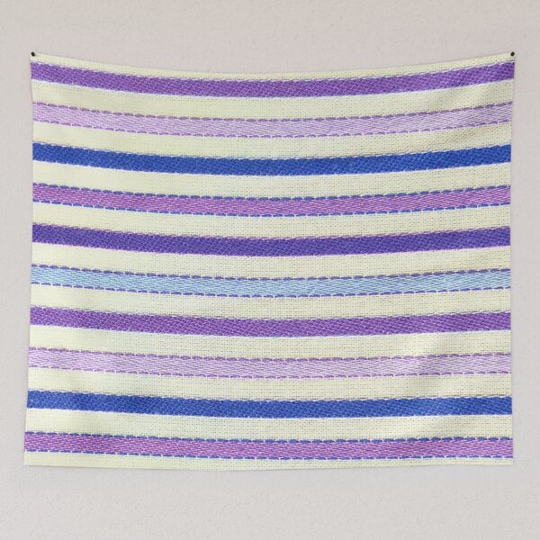 Item preview, Purple Blue Lilac Horizontal Stripe Pattern Texture Design designed and sold by TacoRose.