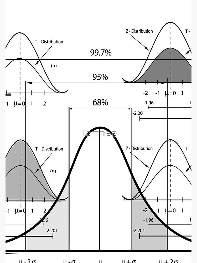 "Standard Deviation Diagram with Sample Size Chart" Spiral Notebook by