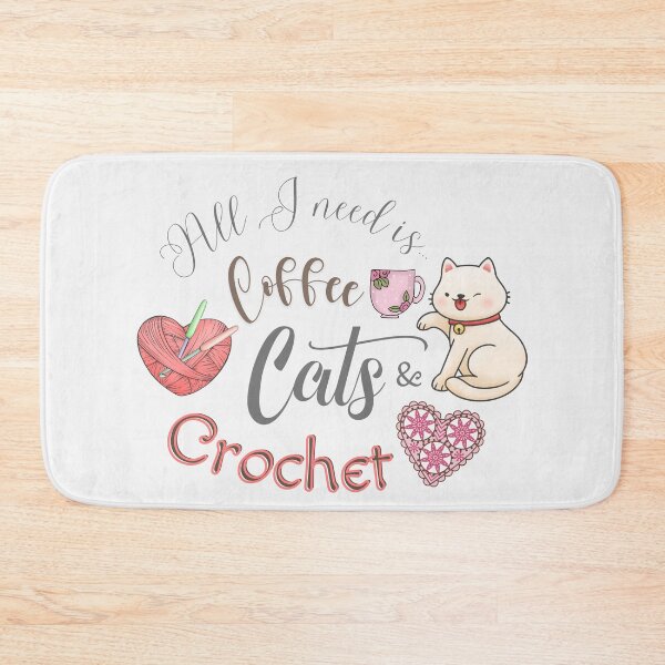 Item preview, All I Need is Coffee, Cats, & Crochet designed and sold by Holisticfox.