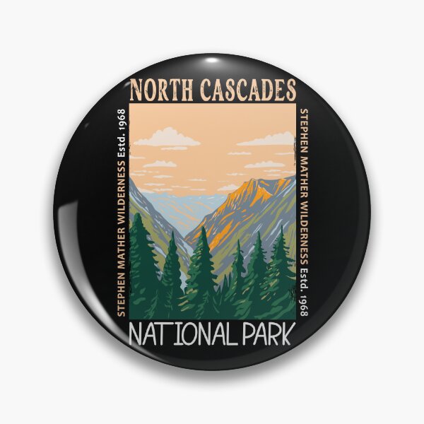 Artikelvorschau, North Cascades National Park Stephen Mather Wilderness Distressed entworfen und verkauft von KrisSidDesigns.