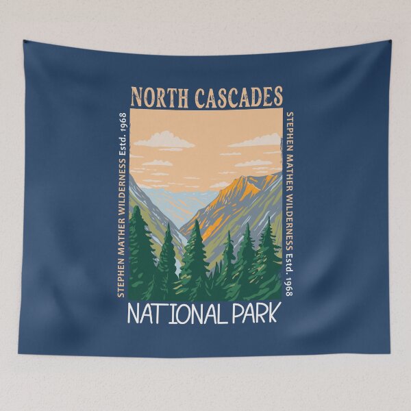 Item preview, North Cascades National Park Stephen Mather Wilderness Distressed designed and sold by KrisSidDesigns.