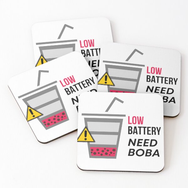 Item preview, Low Battery Need Boba designed and sold by ThoughtJumble.