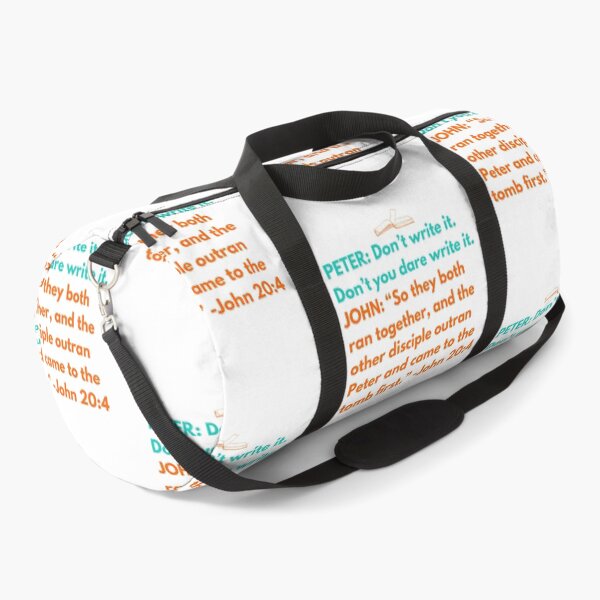 Item preview, Bible humor Peter and John John 20:4 Christian Bible jokes designed and sold by Emily Roberts.