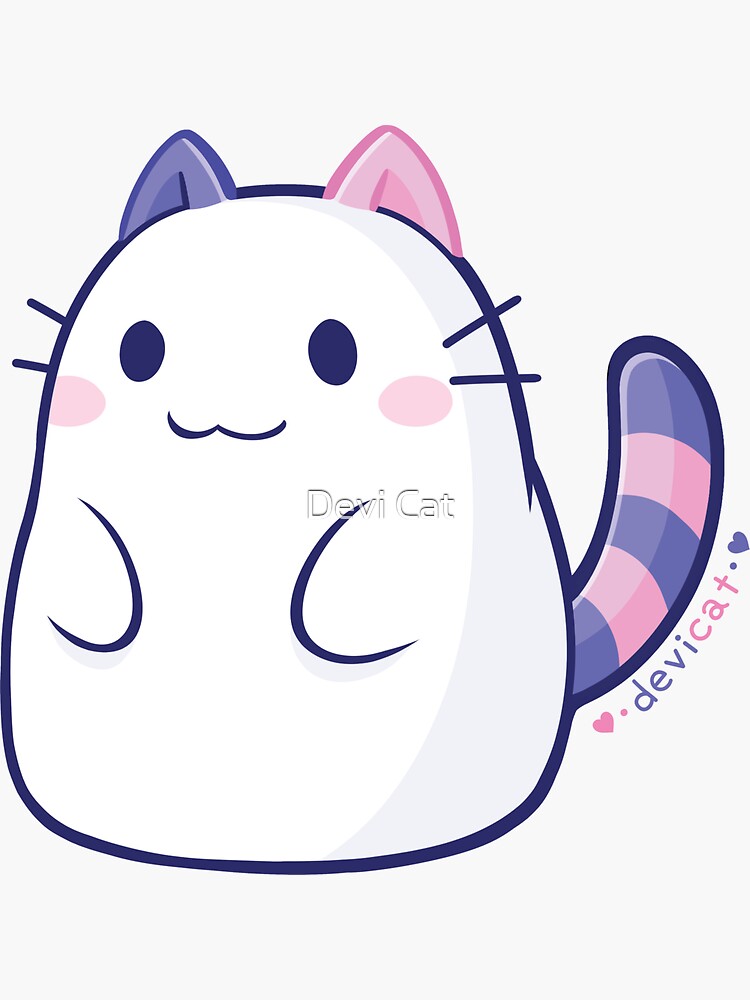 Thumbnail 3 of 3, Sticker, CandiCat Plush • 2022 designed and sold by devicatoutlet.