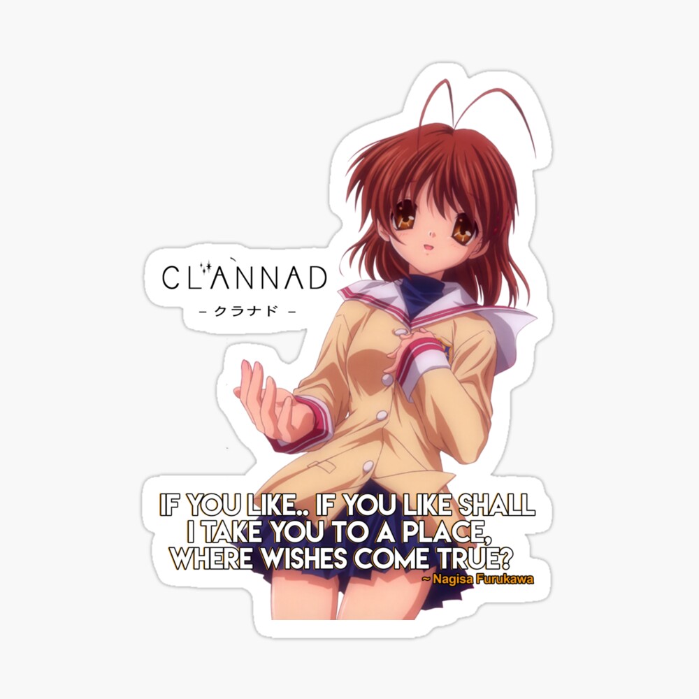 Nagisa Furukawa - Clannad Sticker for Sale by bian-ks