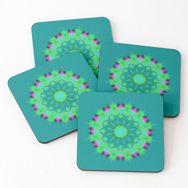 Item preview, Green Kaleidoscope Mandala Trippy Fractal Pattern designed and sold by NebulaFern.